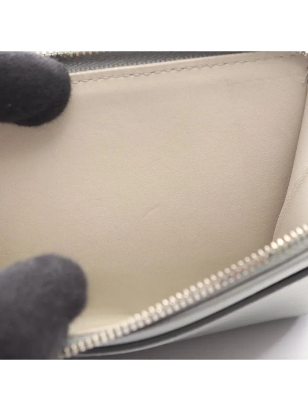 Balenciaga Trifold Wallet Envelope Gray Leather Compact